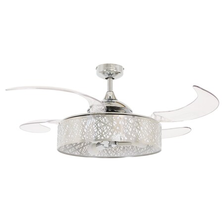 Fanaway Ashecroft 48-inch Chrome Ceiling Fan with Light 51108001